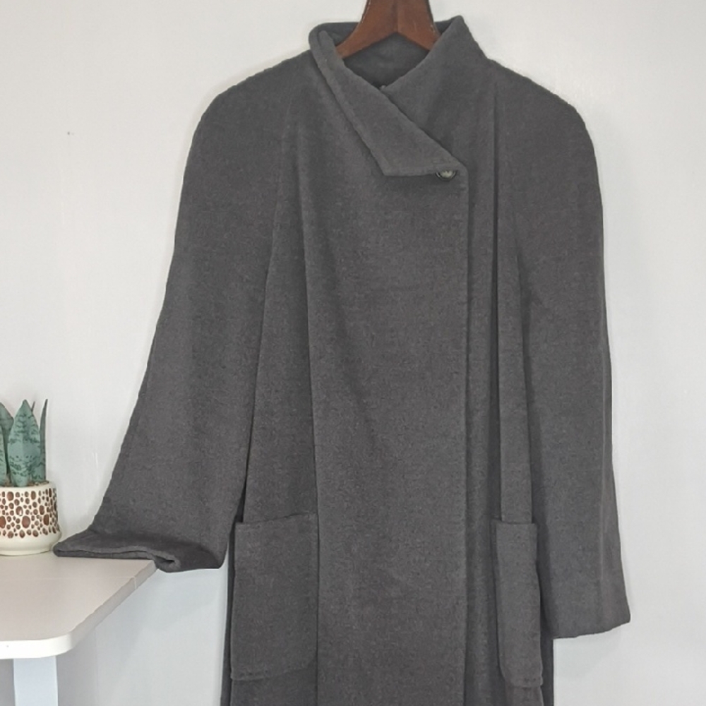 Misstwidd Classic Italian Trench Coat Cupro Bemberg Cashgora Wool Angora Full 10